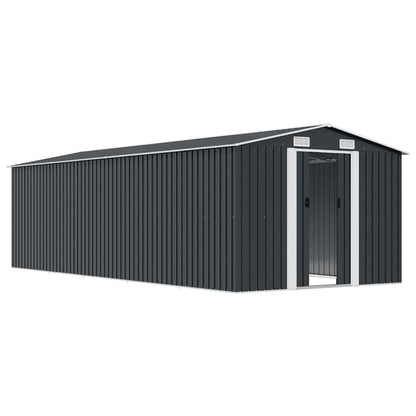 vidaXL Garden Shed 257x580x181 cm Metal Anthracite