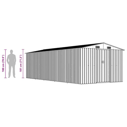 vidaXL Garden Shed 257x580x181 cm Metal Anthracite