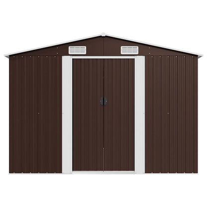 vidaXL Garden Shed 257x580x181 cm Metal Brown