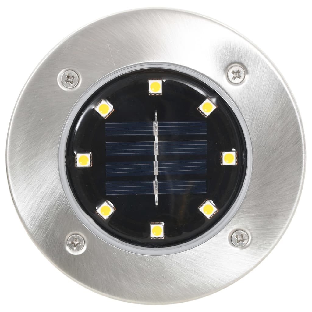vidaXL Solar Ground Lights 8 pcs LED Lights Warm White