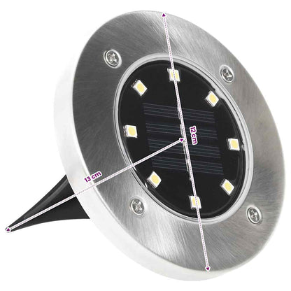 vidaXL Solar Ground Lights 8 pcs LED Lights Warm White