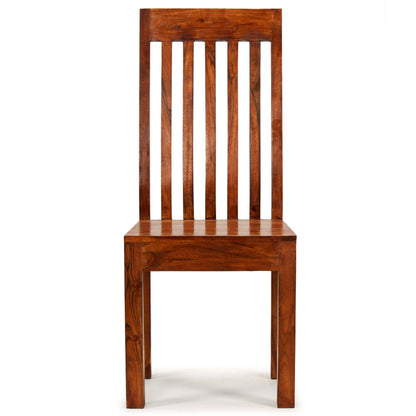 vidaXL Dining Chair | Set of 4 | Brown | Solid acacia wood | Standard | Durable