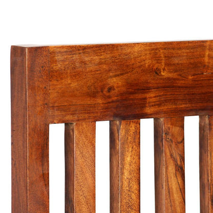 vidaXL Dining Chair | Set of 4 | Brown | Solid acacia wood | Standard | Durable