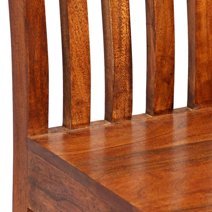 vidaXL Dining Chair | Set of 4 | Brown | Solid acacia wood | Standard | Durable
