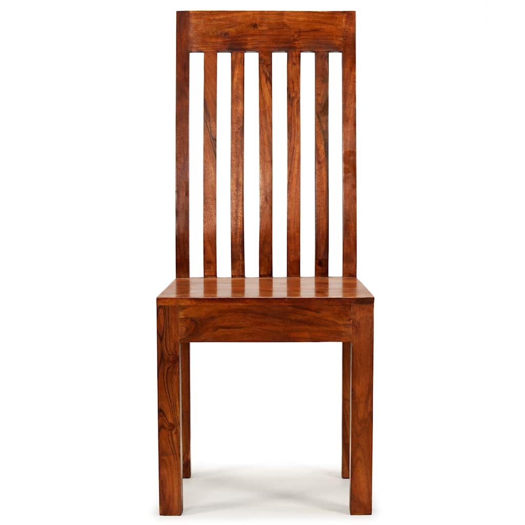 vidaXL Dining Chair | Set of 6 | Brown | Solid acacia wood | Standard | Durable