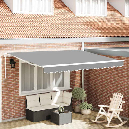vidaXL Awning Frame Manual White 350 x 250 cm Aluminium
