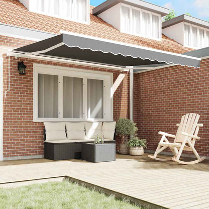 vidaXL Awning Frame Manual White 350 x 250 cm Aluminium