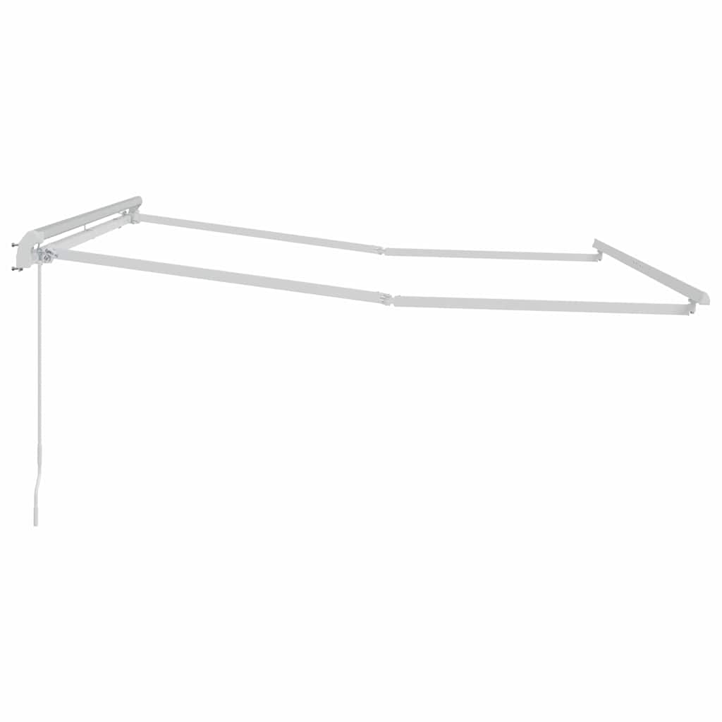 vidaXL Awning Frame Manual White 350 x 250 cm Aluminium