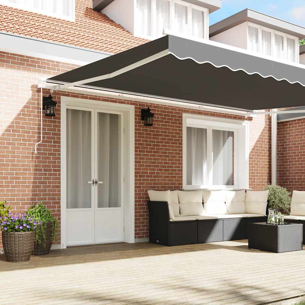 vidaXL Awning Frame Manual White 400 x 300 cm Aluminium