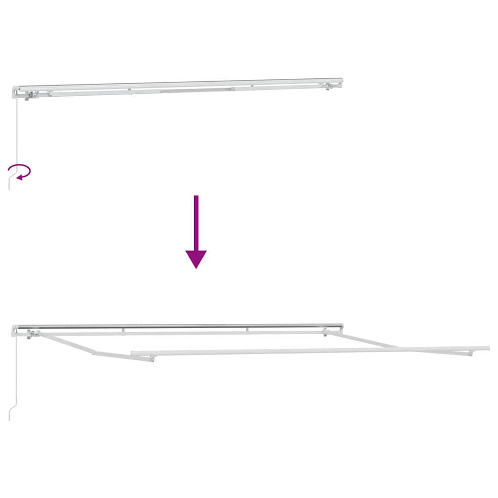 vidaXL Awning Frame White 450 x 300 cm Aluminium