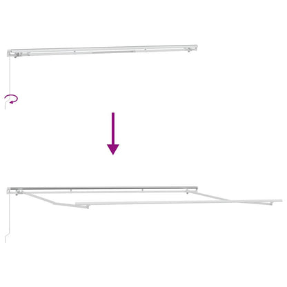 vidaXL Awning Frame White 450 x 300 cm Aluminium