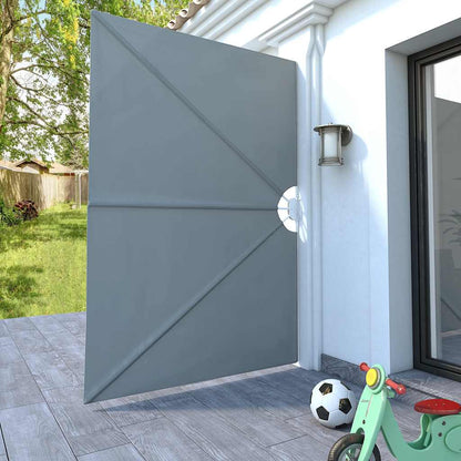 44563 vidaXL Collapsible Terrace Side Awning Grey 240x160 cm