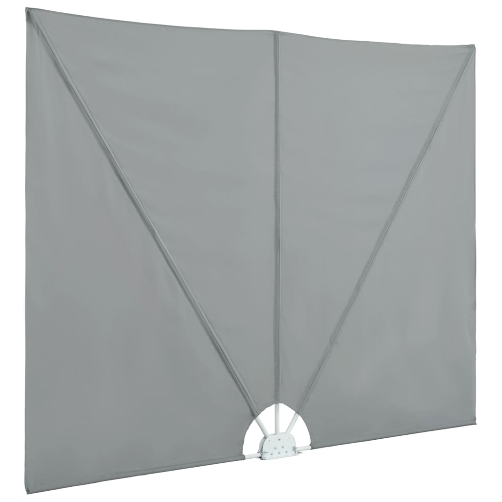 44563 vidaXL Collapsible Terrace Side Awning Grey 240x160 cm
