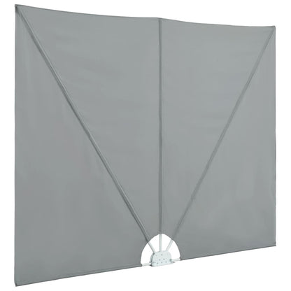 44563 vidaXL Collapsible Terrace Side Awning Grey 240x160 cm