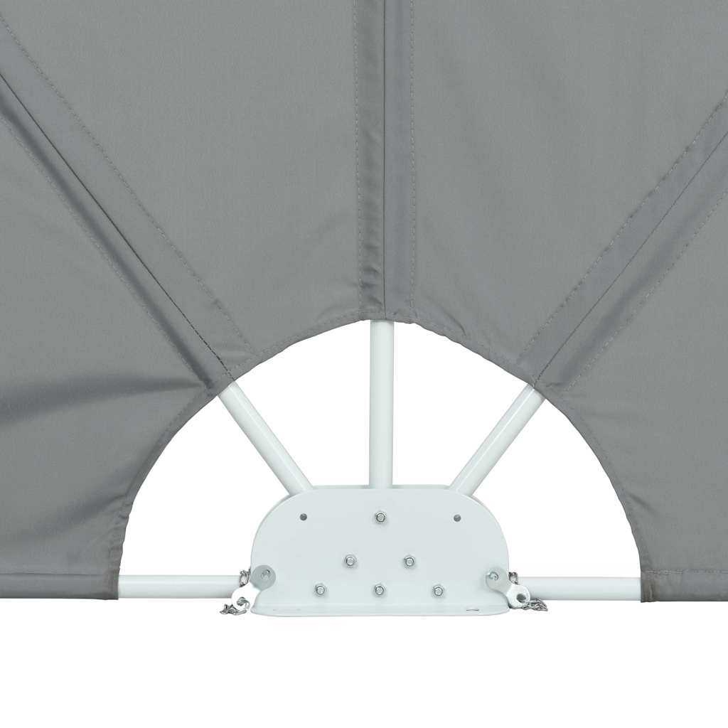 44563 vidaXL Collapsible Terrace Side Awning Grey 240x160 cm