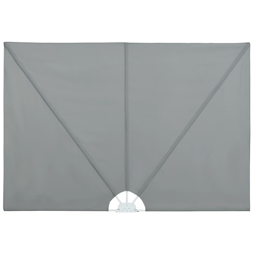 44564 vidaXL Collapsible Terrace Side Awning Grey 300x150 cm