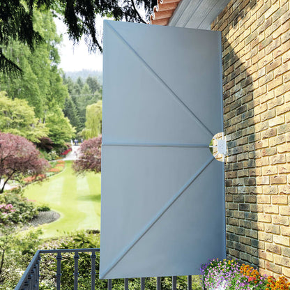44564 vidaXL Collapsible Terrace Side Awning Grey 300x150 cm