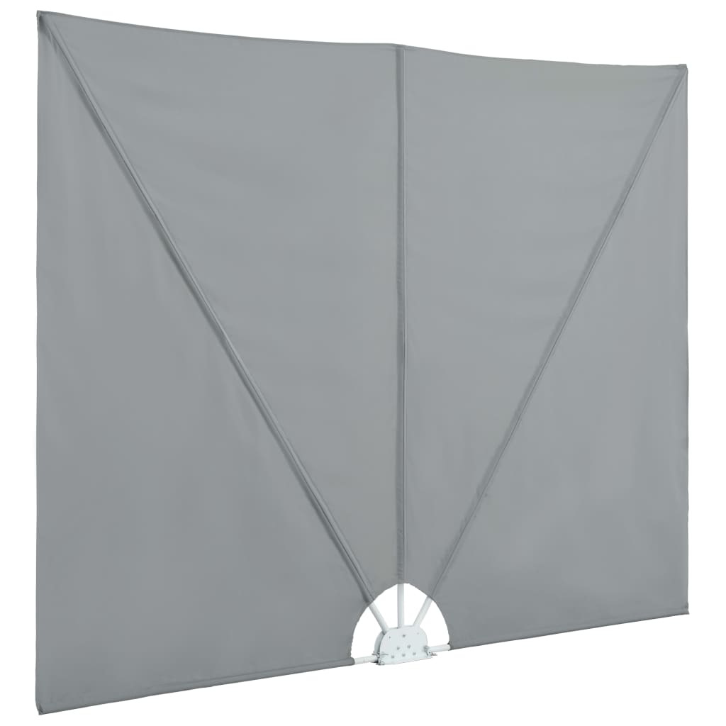 44564 vidaXL Collapsible Terrace Side Awning Grey 300x150 cm