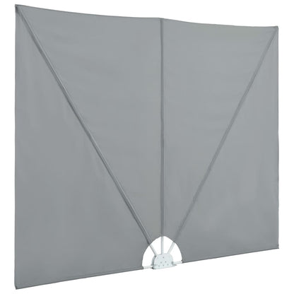 44564 vidaXL Collapsible Terrace Side Awning Grey 300x150 cm
