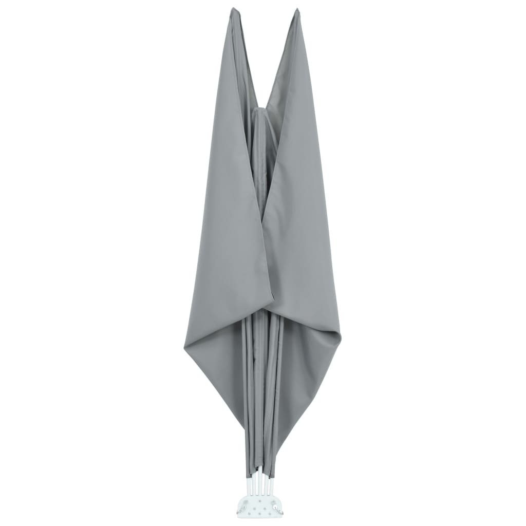 44564 vidaXL Collapsible Terrace Side Awning Grey 300x150 cm
