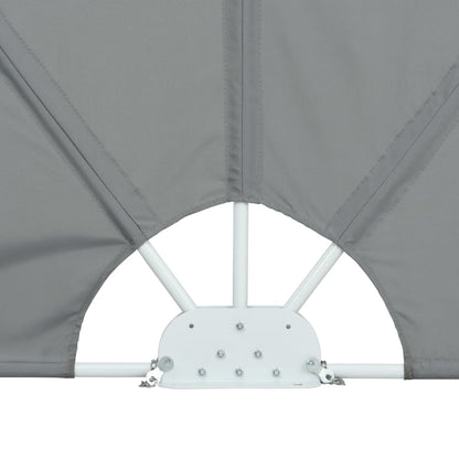 44564 vidaXL Collapsible Terrace Side Awning Grey 300x150 cm