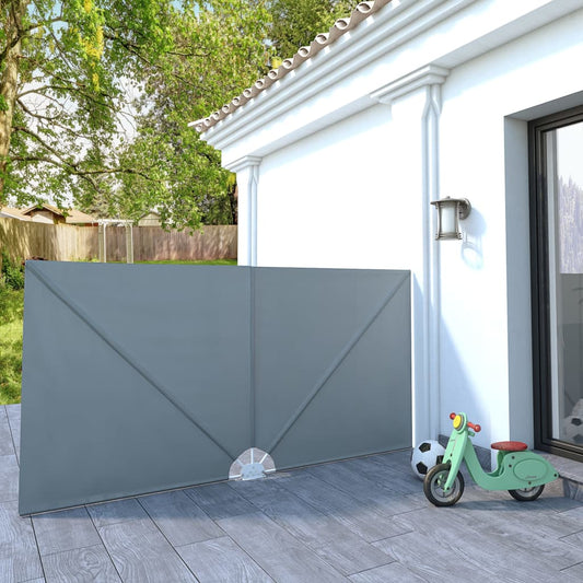 vidaXL Collapsible Terrace Side Awning Grey 300x150 cm