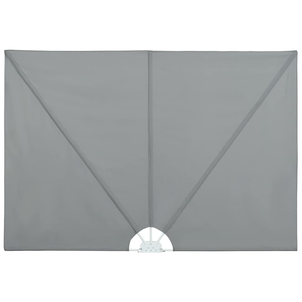 44566 vidaXL Collapsible Terrace Side Awning Grey 400x200 cm