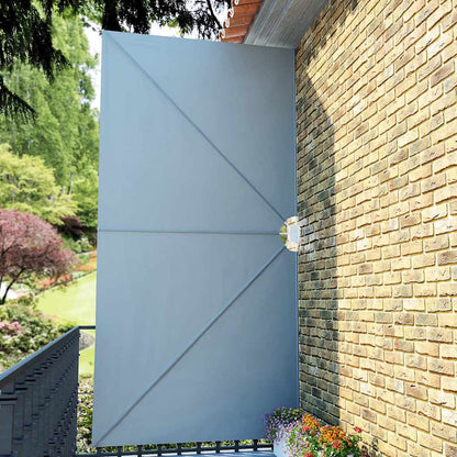 44566 vidaXL Collapsible Terrace Side Awning Grey 400x200 cm
