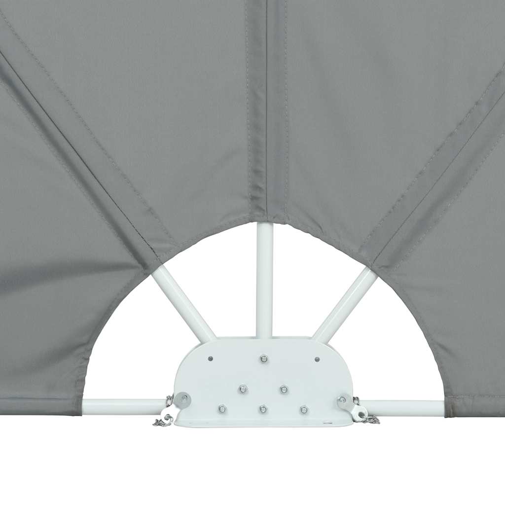 44566 vidaXL Collapsible Terrace Side Awning Grey 400x200 cm