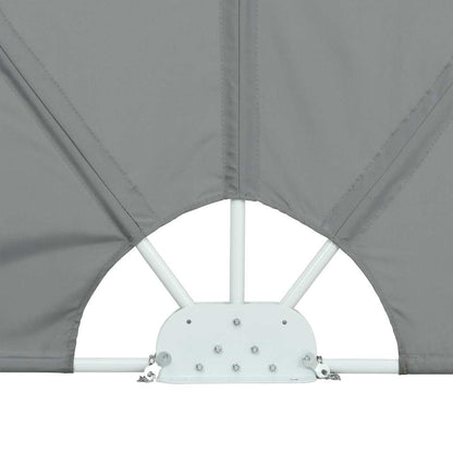 44566 vidaXL Collapsible Terrace Side Awning Grey 400x200 cm