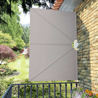 vidaXL Collapsible Terrace Side Awning Cream 240x160 cm