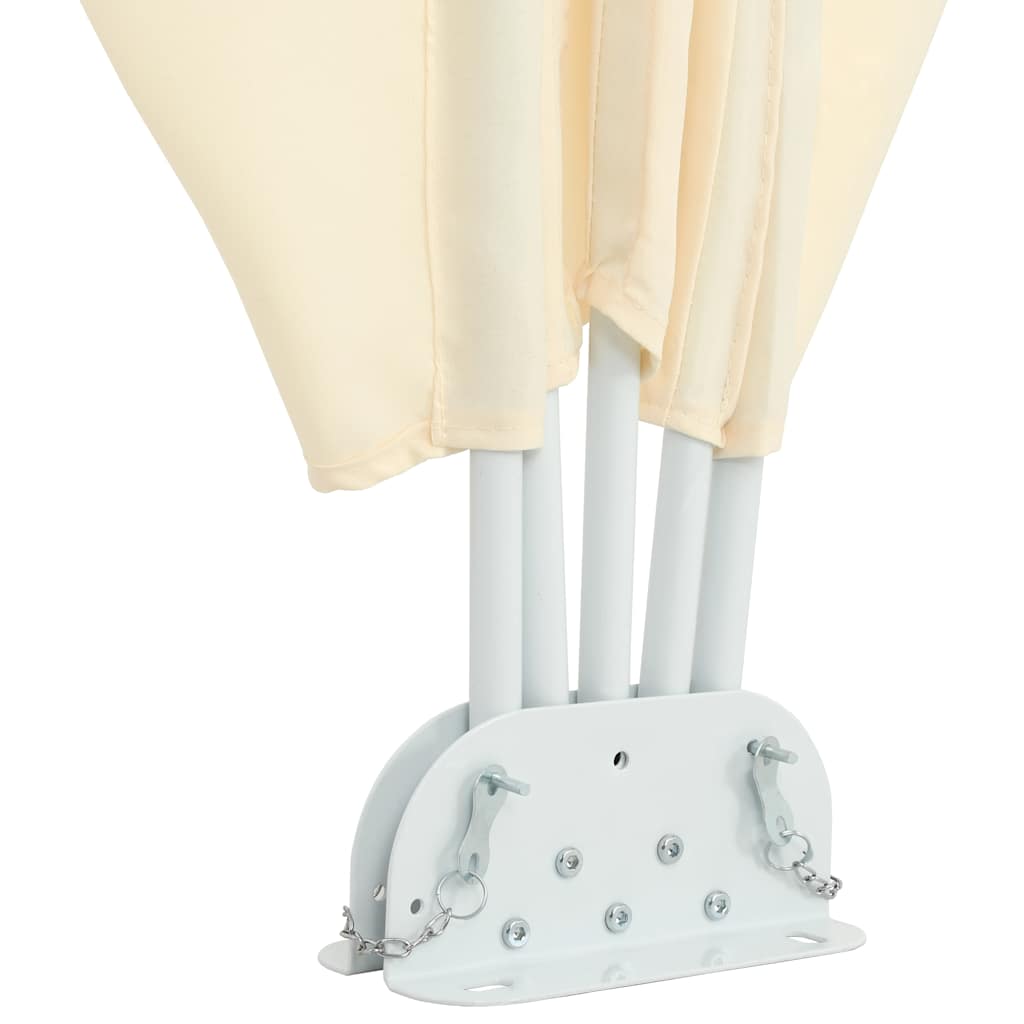 44567 vidaXL Collapsible Terrace Side Awning Cream 240x160 cm
