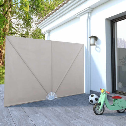 44567 vidaXL Collapsible Terrace Side Awning Cream 240x160 cm