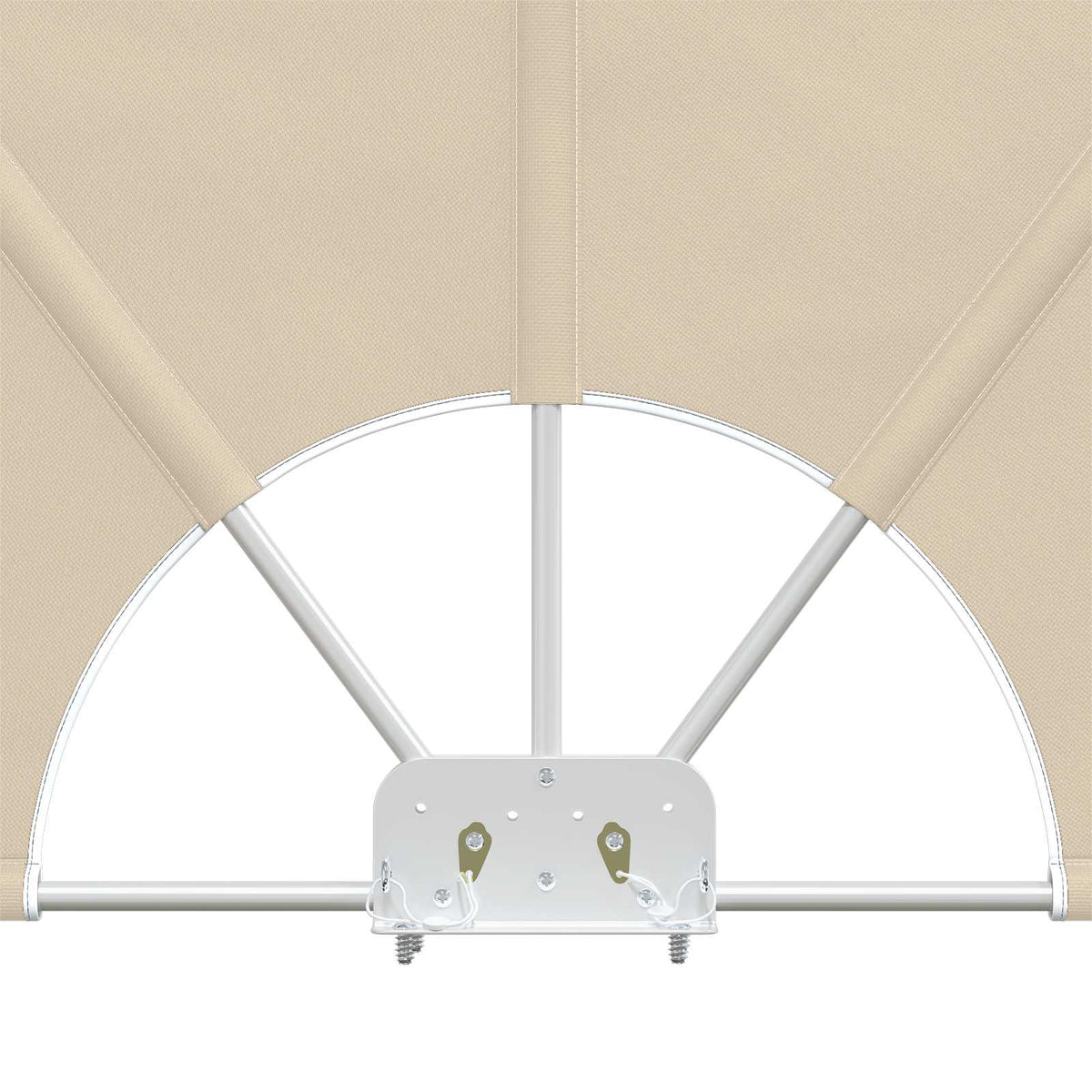 44568 vidaXL Collapsible Terrace Side Awning Cream 300x150 cm