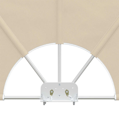 44568 vidaXL Collapsible Terrace Side Awning Cream 300x150 cm