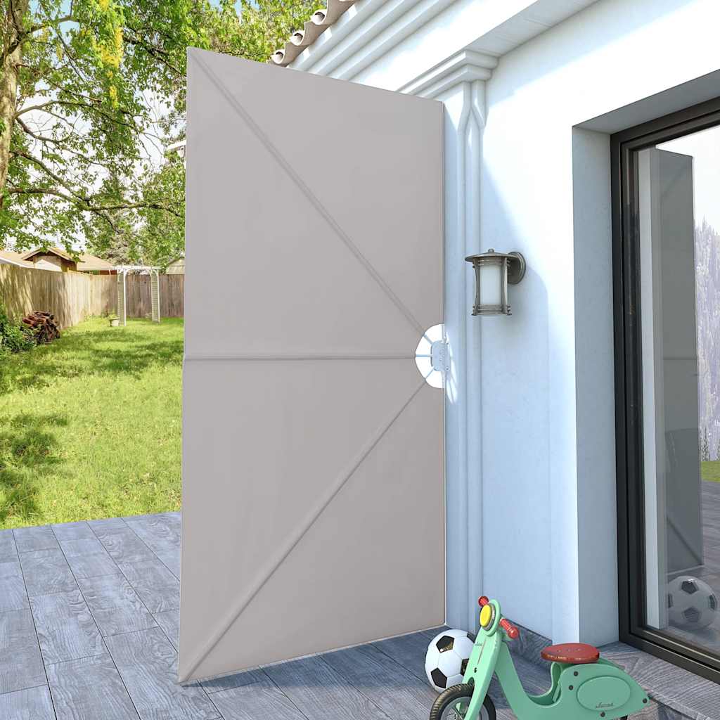 44568 vidaXL Collapsible Terrace Side Awning Cream 300x150 cm