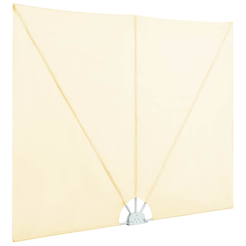 vidaXL Collapsible Terrace Side Awning Cream 300x150 cm