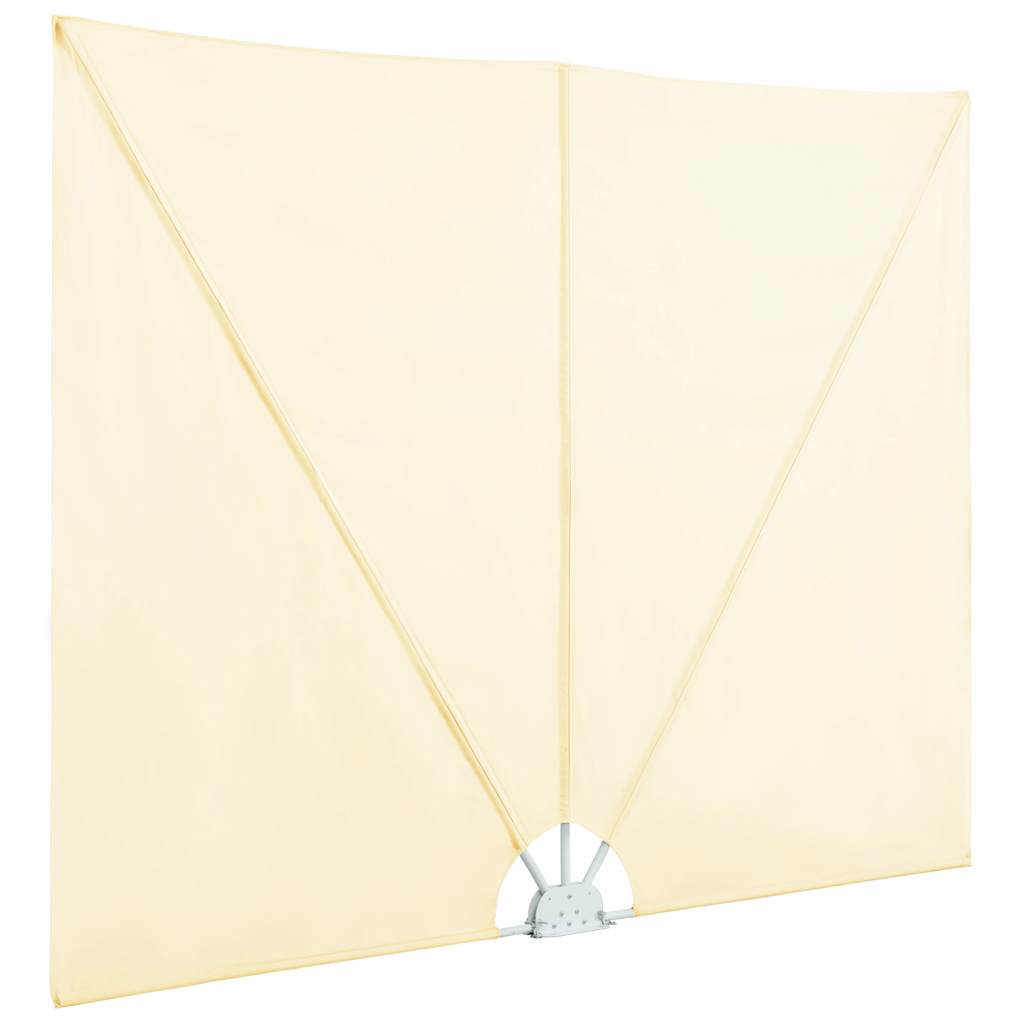 44568 vidaXL Collapsible Terrace Side Awning Cream 300x150 cm