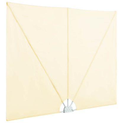 44568 vidaXL Collapsible Terrace Side Awning Cream 300x150 cm