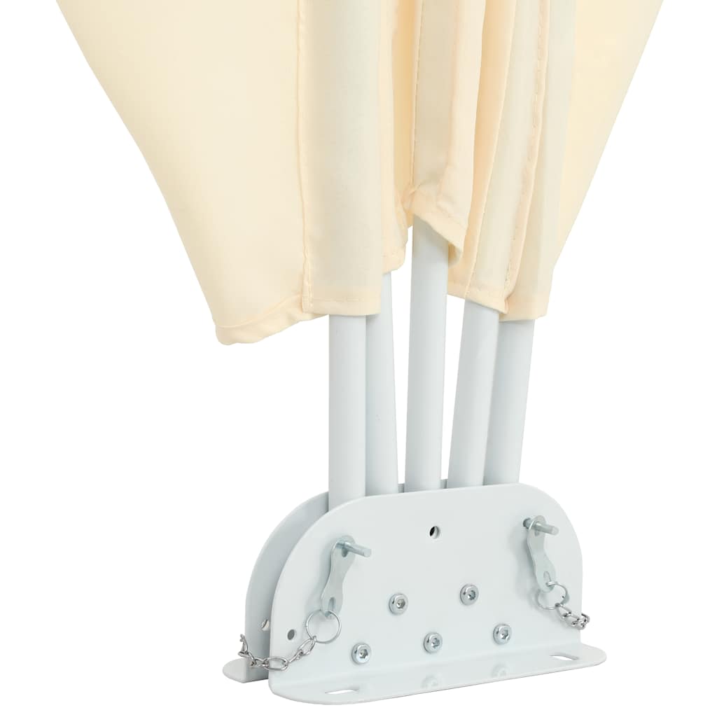 vidaXL Collapsible Terrace Side Awning Cream 300x150 cm