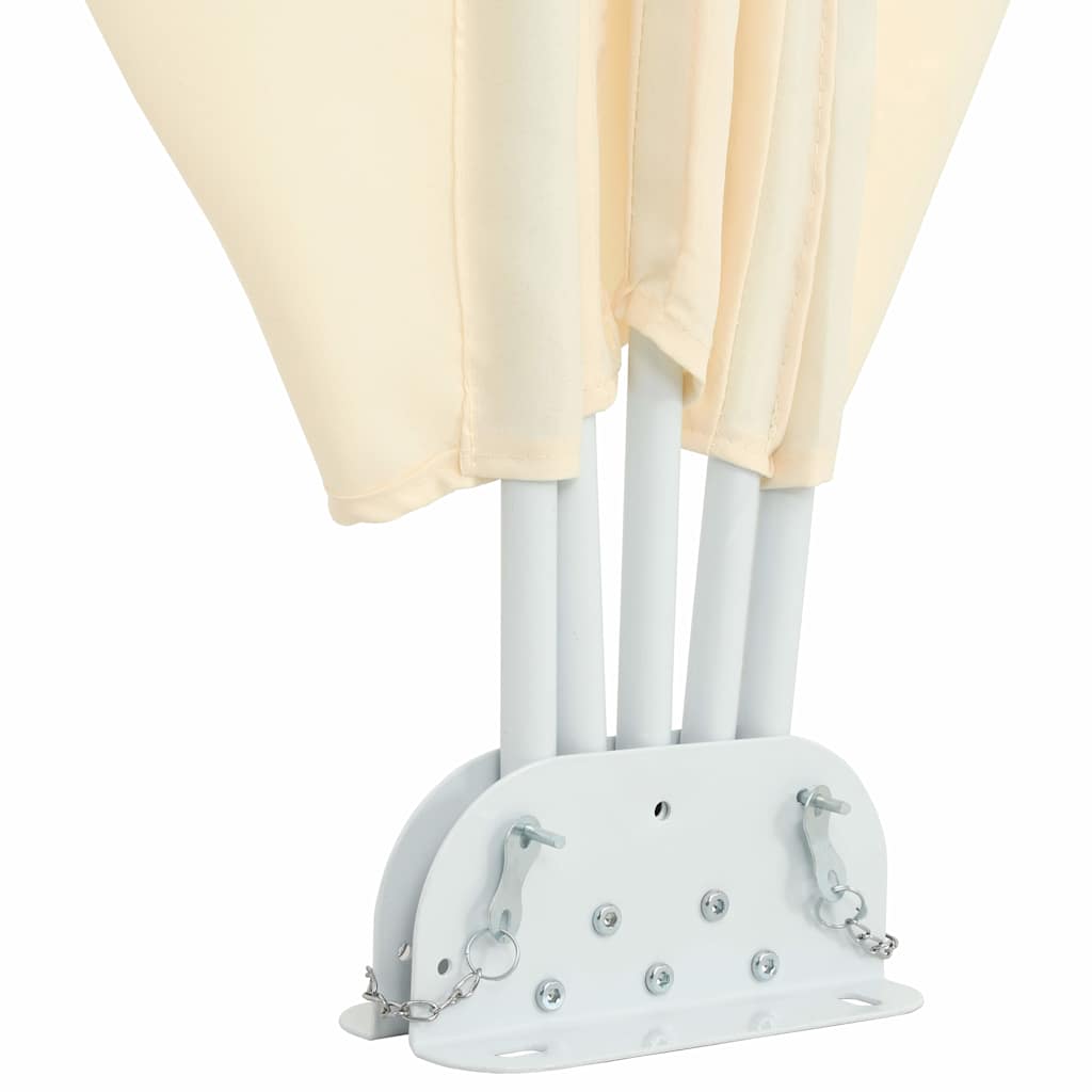 44568 vidaXL Collapsible Terrace Side Awning Cream 300x150 cm