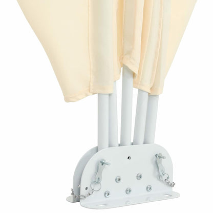 44568 vidaXL Collapsible Terrace Side Awning Cream 300x150 cm