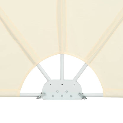 44568 vidaXL Collapsible Terrace Side Awning Cream 300x150 cm