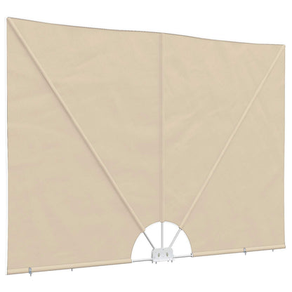 44568 vidaXL Collapsible Terrace Side Awning Cream 300x150 cm