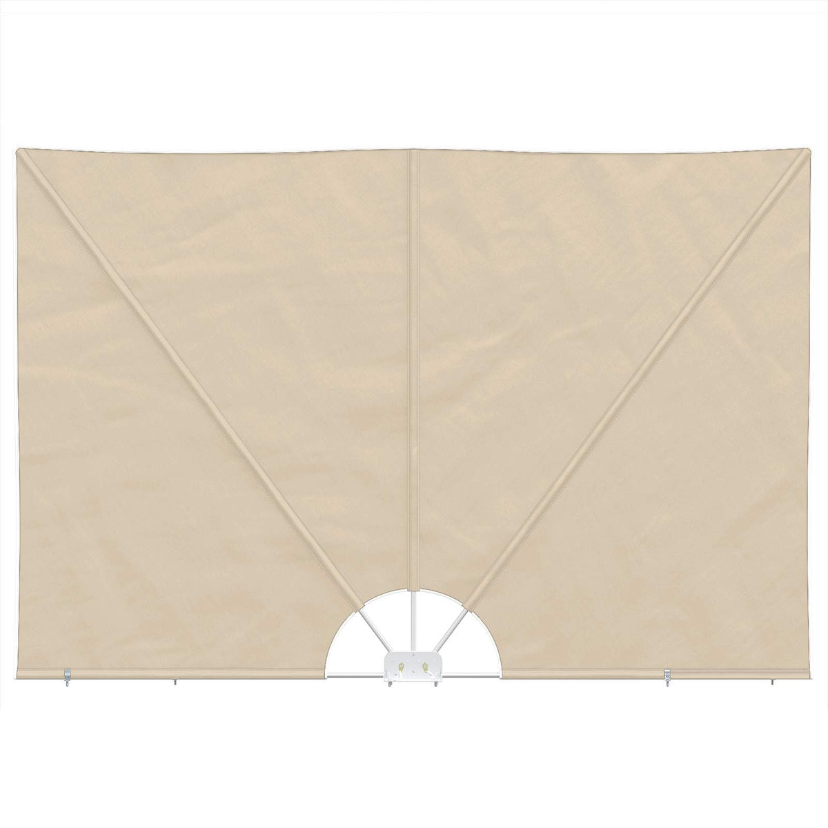 44568 vidaXL Collapsible Terrace Side Awning Cream 300x150 cm