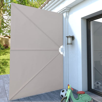 44569 vidaXL Collapsible Terrace Side Awning Cream 300x200 cm