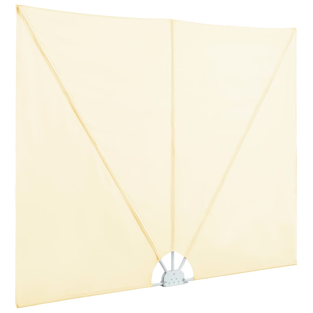 44569 vidaXL Collapsible Terrace Side Awning Cream 300x200 cm
