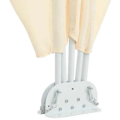 44569 vidaXL Collapsible Terrace Side Awning Cream 300x200 cm
