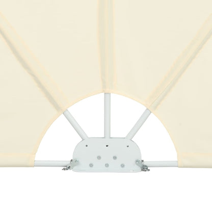 44569 vidaXL Collapsible Terrace Side Awning Cream 300x200 cm
