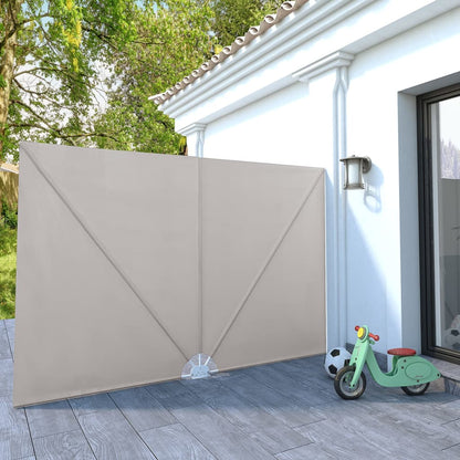 44569 vidaXL Collapsible Terrace Side Awning Cream 300x200 cm